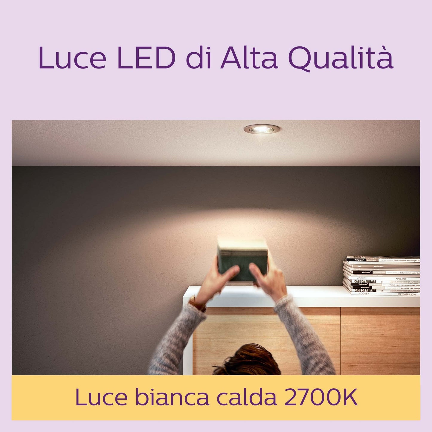 Philips LED lamp replaces 50W, GU10 reflector, warm white light (2700 K), 355 lumens, pack of 2, matt - 929001215292