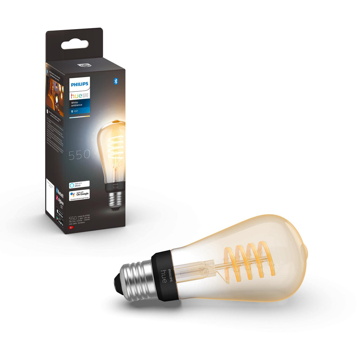 Philips Hue E27 Filament Edison Lamp - 929002477701