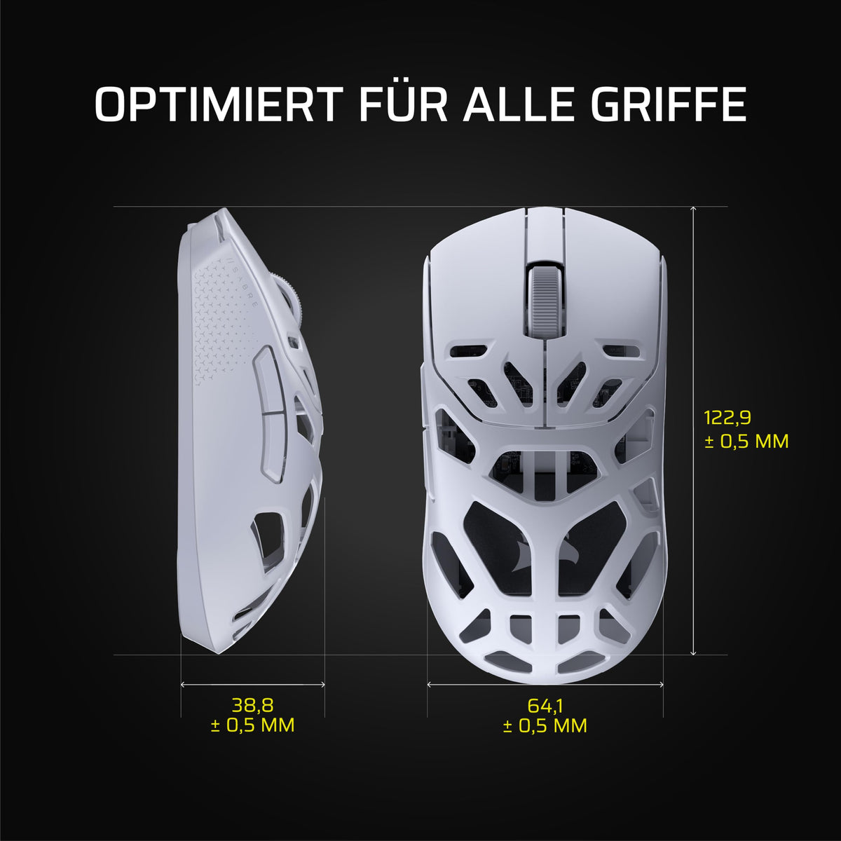 Corsair Sabre v2 PRO Mouse de gaming wireless MG FPS – Alb - CH-931G101-WW