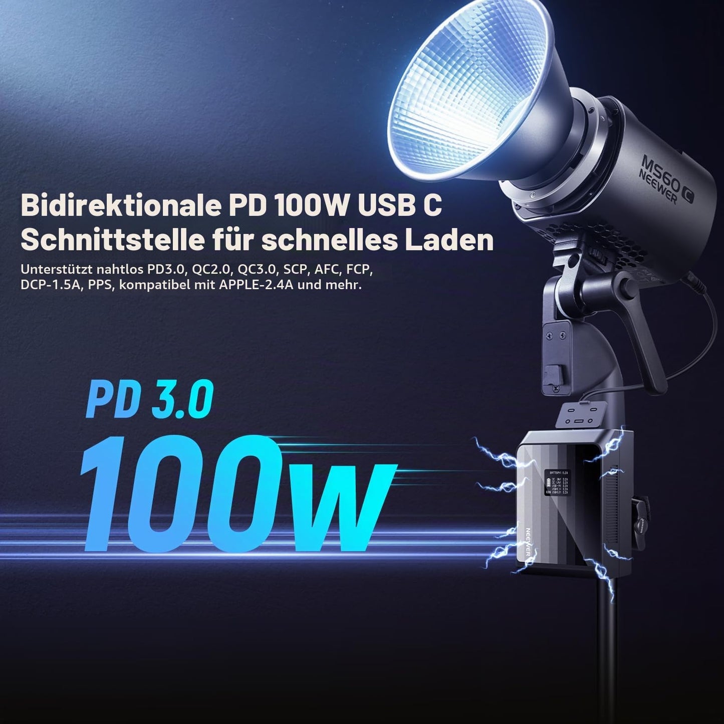 NEEWER Mini V Mount Battery PS099EP, 6800mAh 99Wh 14.5V V Lock Battery with 100W PD Quick Charge, Dual USB C/D Tap/BP/USB A/Dual DC Ports/OLED Screen, Compatible with BMPCC 4k 6k Camcorder Camera