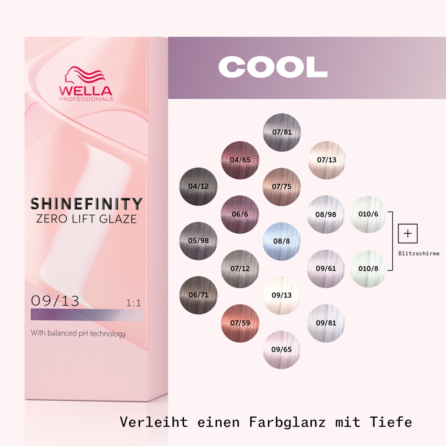 Wella Professionals Shinefinity Glaze - hair-friendly tint - demi-permanent, pH-neutral & without ammonia - for natural shine up to 20 hair washes - vegan - 09/13 Cool Toffee Milk - 60ml - 4064666057057