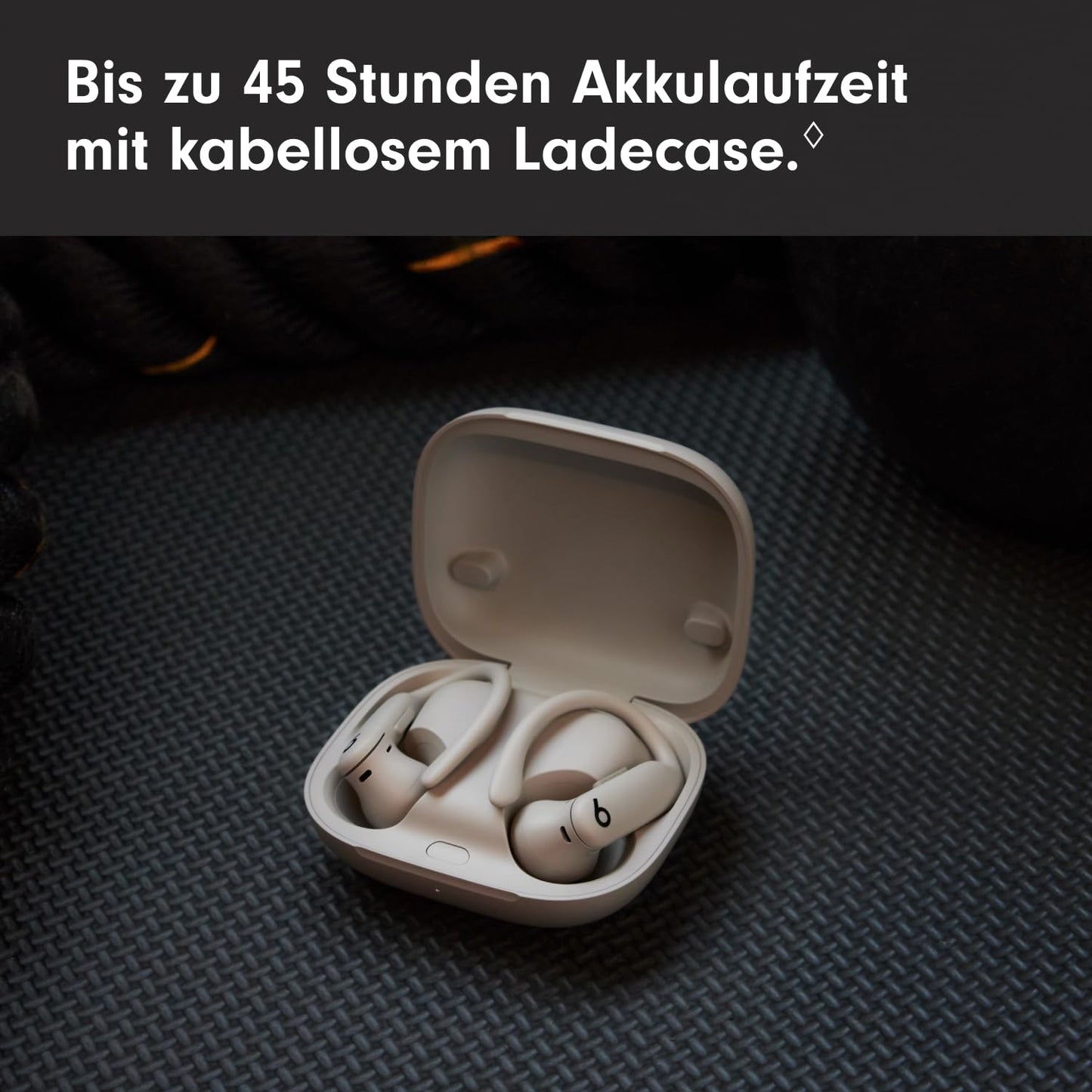 Beats Powerbeats Pro 2 wireless in-ear headphones with Bluetooth - active noise cancellation, heart rate measurement, IPX4, up to 45H with charging case, compatible with Apple & Android - Quicksand - MX733ZM/A
