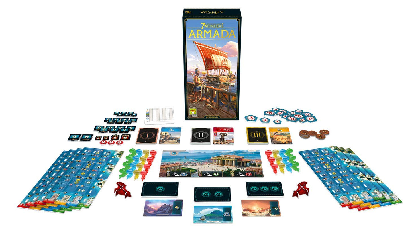 Asmodee | Repos Production | 7 Wonders – Armada | Extension | Connoisseur game | Strategy game | 3-7 players | From 10+ years | 30+ minutes | German - RPOD0025