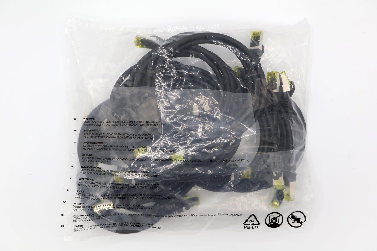 1aTTack.de Cat.7 network cable 1.5m black pack of 10 Cat7 Ethernet cable network LAN cable raw cable 10 Gb s SFTP PIMF LSZH set patch cable with Rj 45 plug Cat.6a - 4251073616865