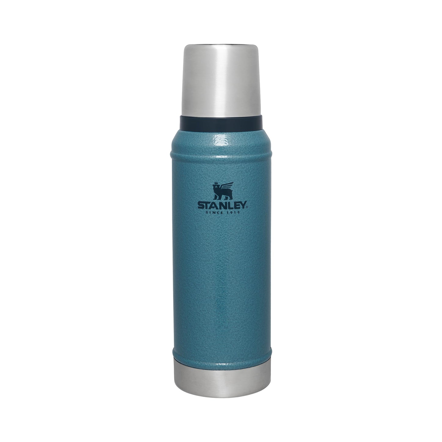 Stanley 1913 Classic Legendary Thermos Flask 0.94L - Keeps Hot or Cold for 24 Hours - Dishwasher Safe - Lid Serves as a Mug - Vacuum Flask BPA Free - Stainless Steel Thermos Flask - Hammertone Lake - 10-11346-094