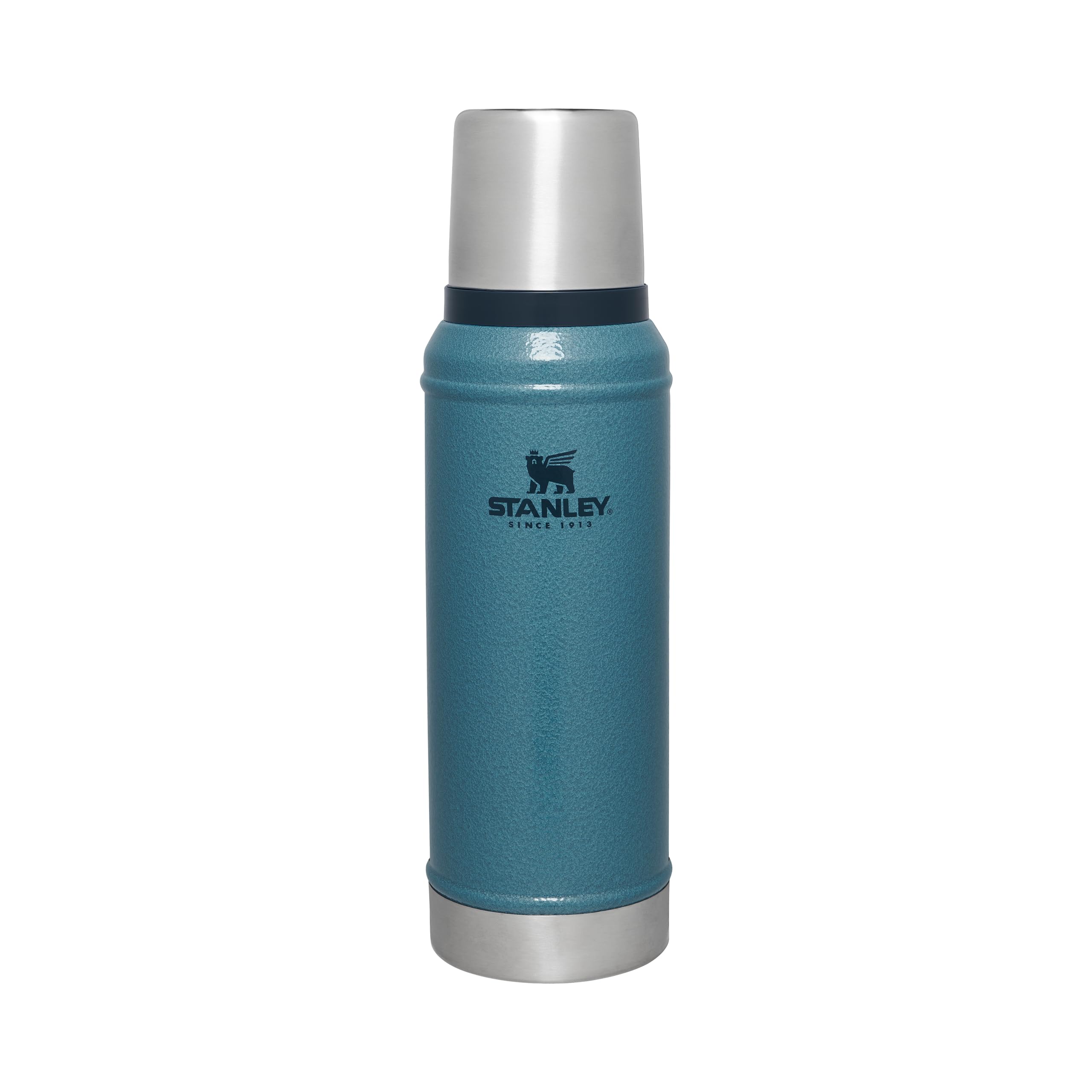Stanley 1913 Classic Legendary Thermos Flask 0.94L - Keeps Hot or Cold for 24 Hours - Dishwasher Safe - Lid Serves as a Mug - Vacuum Flask BPA Free - Stainless Steel Thermos Flask - Hammertone Lake - 10-11346-094