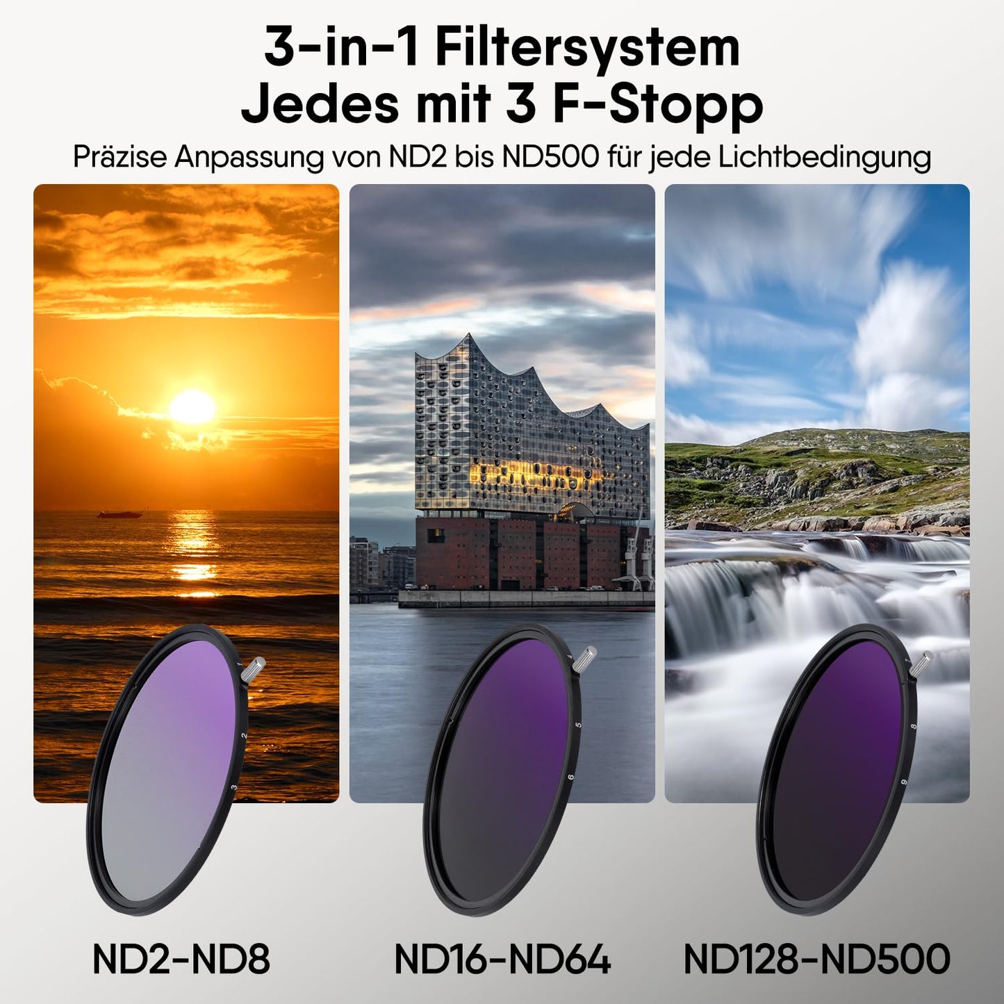 Rollei F:X Pro Magnetic Mark II VND Set 82mm round filter set ND2-ND500 - 26904