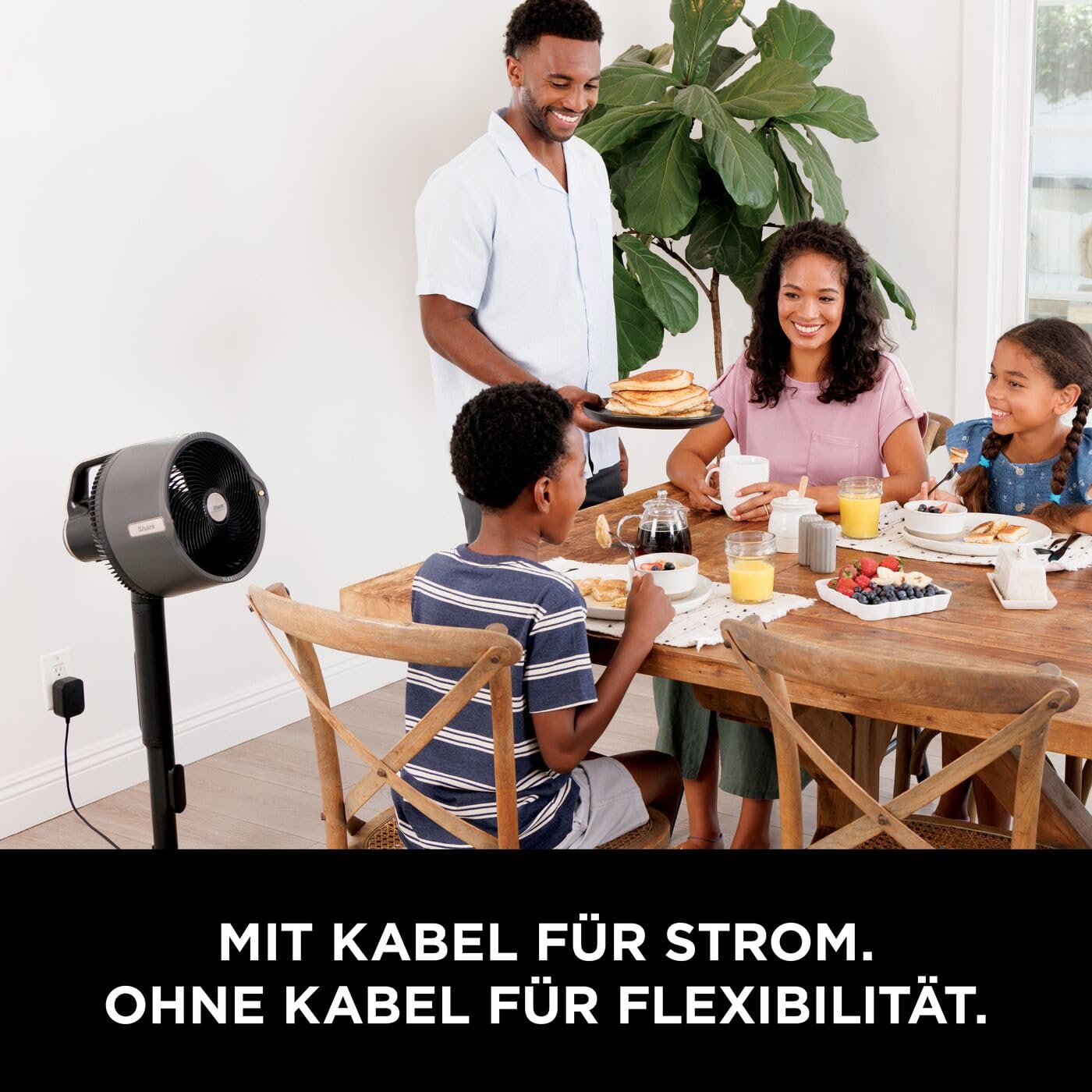 Shark FlexBreeze Pro Mist Cordless Indoor/Outdoor Fan with Spray System, Portable Spray Tank, 20m, Stand & Table Fan, 5 Speed Settings, Quiet, Remote Control, Anthracite FA300EU