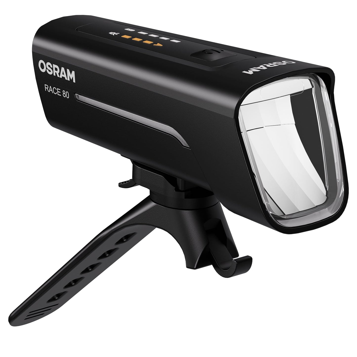 OSRAM LEDsBIKE Race 80 Set, rechargeable bicycle light set, StVZO-approved front and rear LED light set, multiple lighting modes, THREE brightness levels, 80 lux - LEDBL102