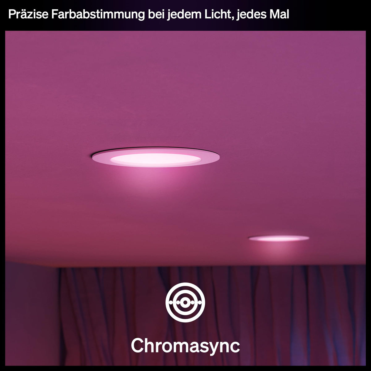 Philips Hue Slim Downlight, spot încastrat cu LED, 1.000 lm, 90 mm, design subțire, lumină de zi cu spectru complet 1.000–20.000 K, dimabil continuu, culoare precisă, iluminat inteligent, alb, pachet de 3 buc. - 929004291201
