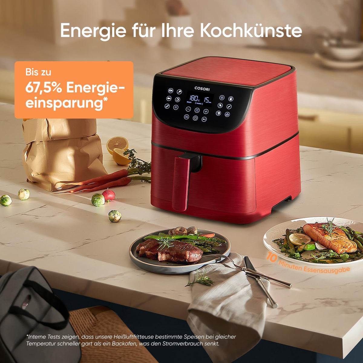 Cosori Airfryer, mit Shake-Reminder, 11-in-1 5,5L Heißluftfritteuse - CP158-AF