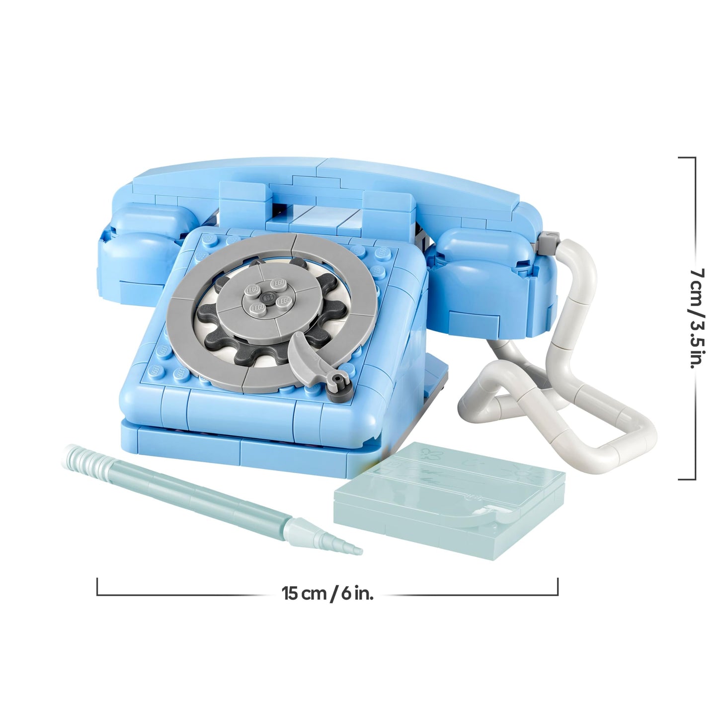 LEGO Creator 3in1 Retro Telephone Toy with Rotary Dial - Transforms into a 1980s Model or 2 Mobile Phones from the 2000s - Creative Gift for 8+ Year Old Girls & Boys - 31174