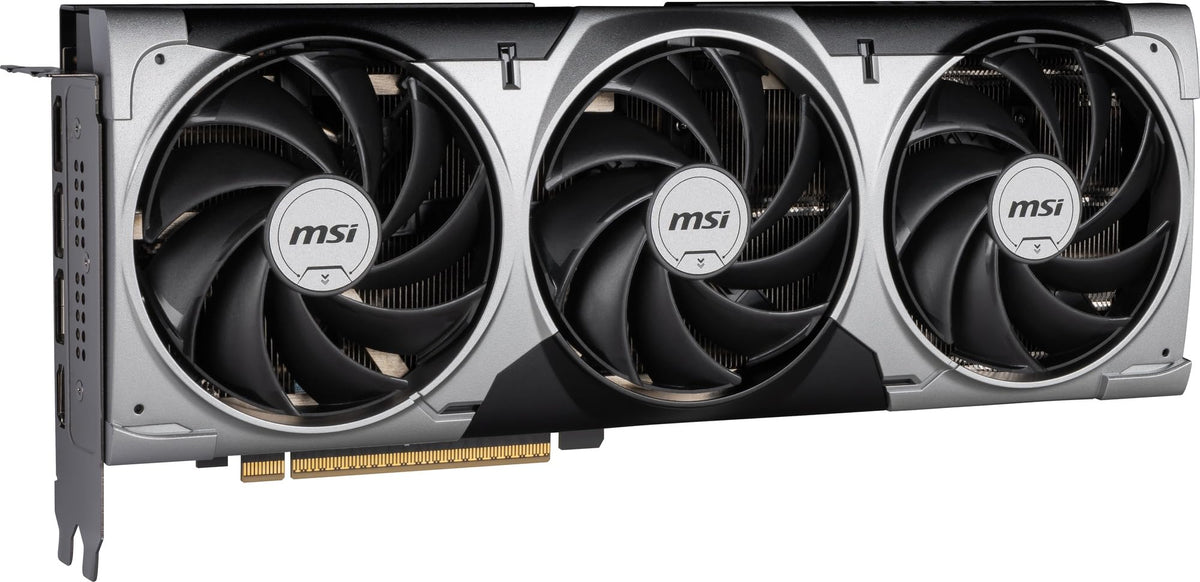 MSI GeForce RTX 5080 16G Ventus 3X OC — 16GB GDDR7 (30Gbps/256-bit), PCIe 5, Boost: 2640 MHz, HDMI 2.1b, DisplayPort 2.1b - V531-095R