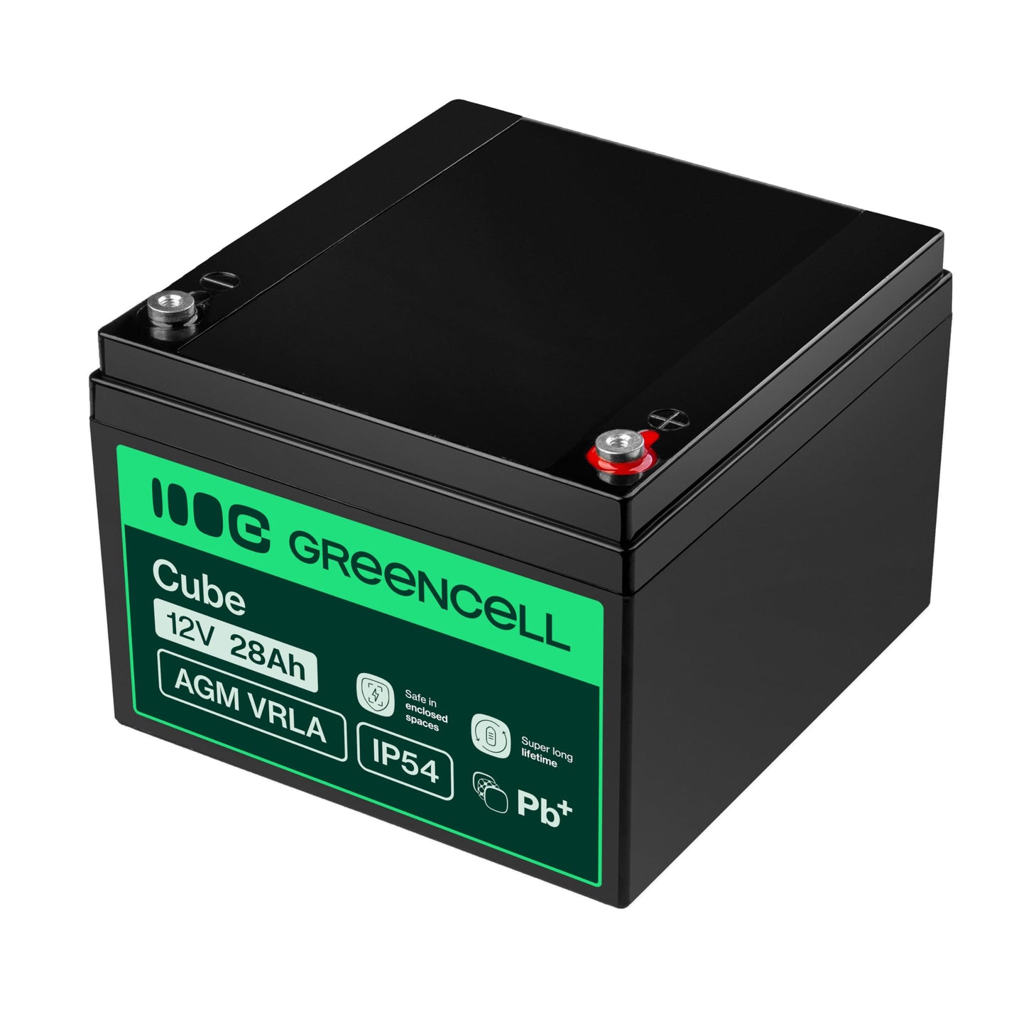 Green Cell AGM 12V 28Ah battery VRLA lead battery lead battery replacement battery gel battery battery cycle cycle unmanned caravan, photovoltaic, wheelchair, solar storage, solar panel, caravan - AGM55