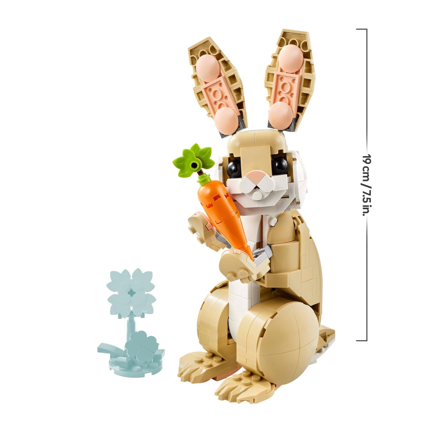 LEGO Creator 3in1 bunny - animal figure that can be converted into a llama or seal - creative birthday gift for girls and boys aged 8 and over - 31162