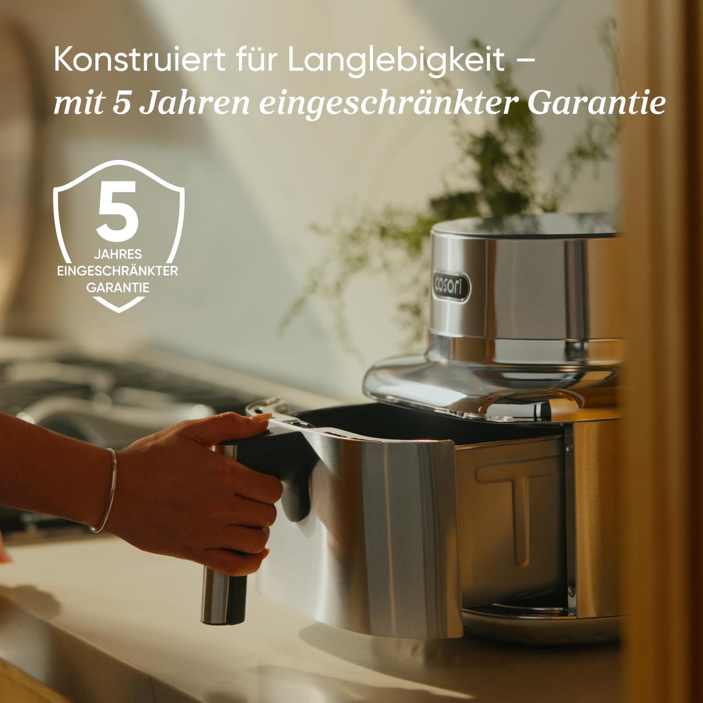 COSORI Airfryer | Iconic Single | 96% metal | Ceramic coating without PFAS and BPA | 7-in-1 6.2L hot air fryer | 61% energy saving | 50+ recipes | dishwasher safe | silver | SE601S - CAF-SE601S-CEU