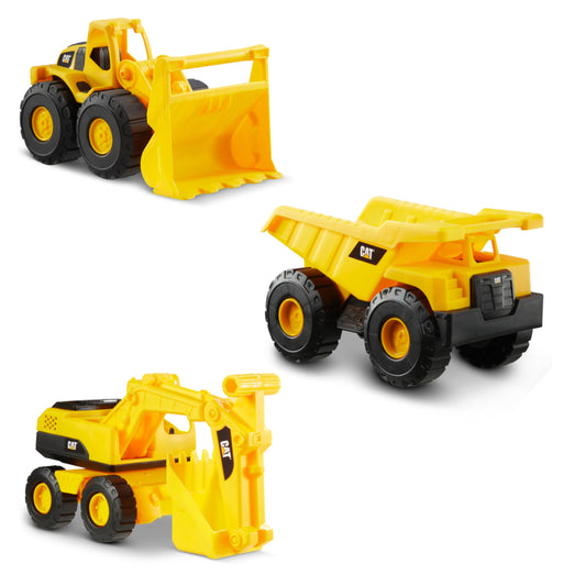 CatToysOfficial Construction Vehicles for Kids aged 2 and up | Dump Truck, Wheel Loader, Excavator Toys | Movable Parts | Reliable Quality | Toy Cars & Gifts for ages 3 and up - 82360