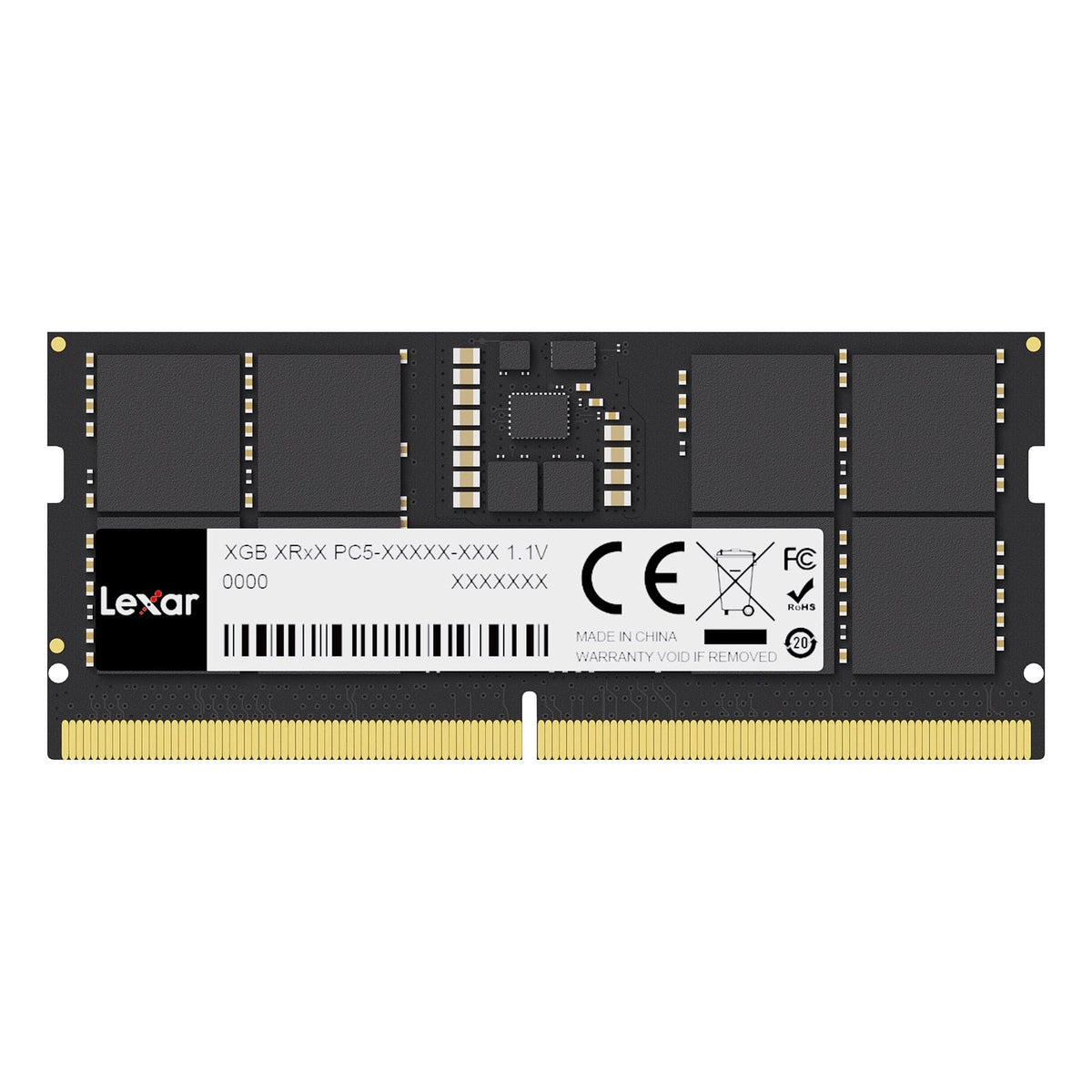 Lexar SODIMM 16GB DDR5 RAM 4800MHz, 262-Pin DDR5 SODIMM Laptop RAM, High Performance SO-DIMM Memory for Laptop Memory/All-in-One Intel NUC Mini PC, 1.1V, CL40-40-40-77 - LD5DS016G-B4800GSST