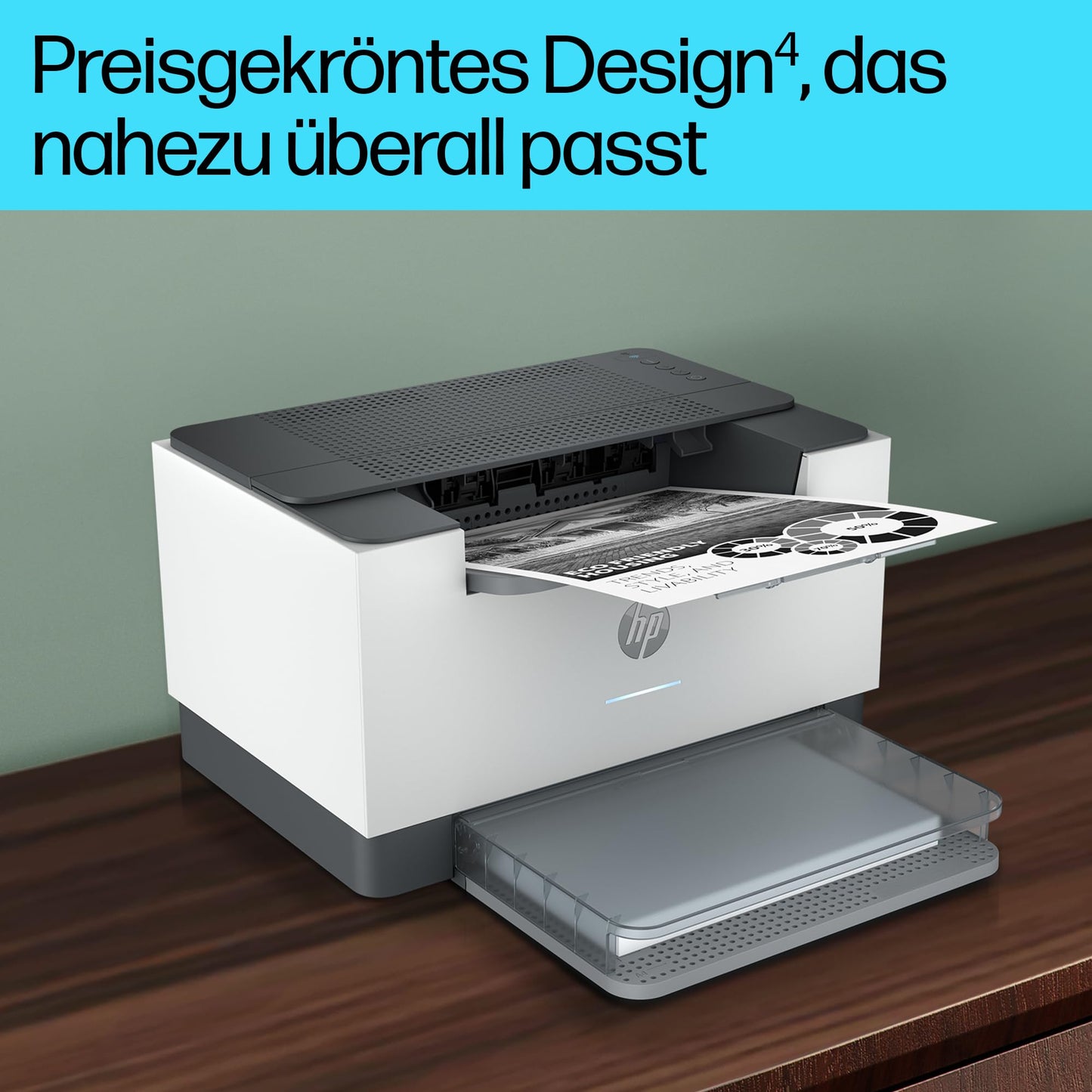 HP LaserJet M209dw laser printer black and white, double-sided printing, dual-band Wi-Fi, USB, smart app, LED control panel - 6GW62F