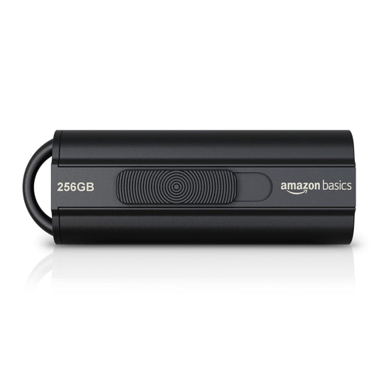 Amazon Basics USB Stick 256 GB with USB 3.0, up to 130 MB/s read speed, Black - LS21USB256G1