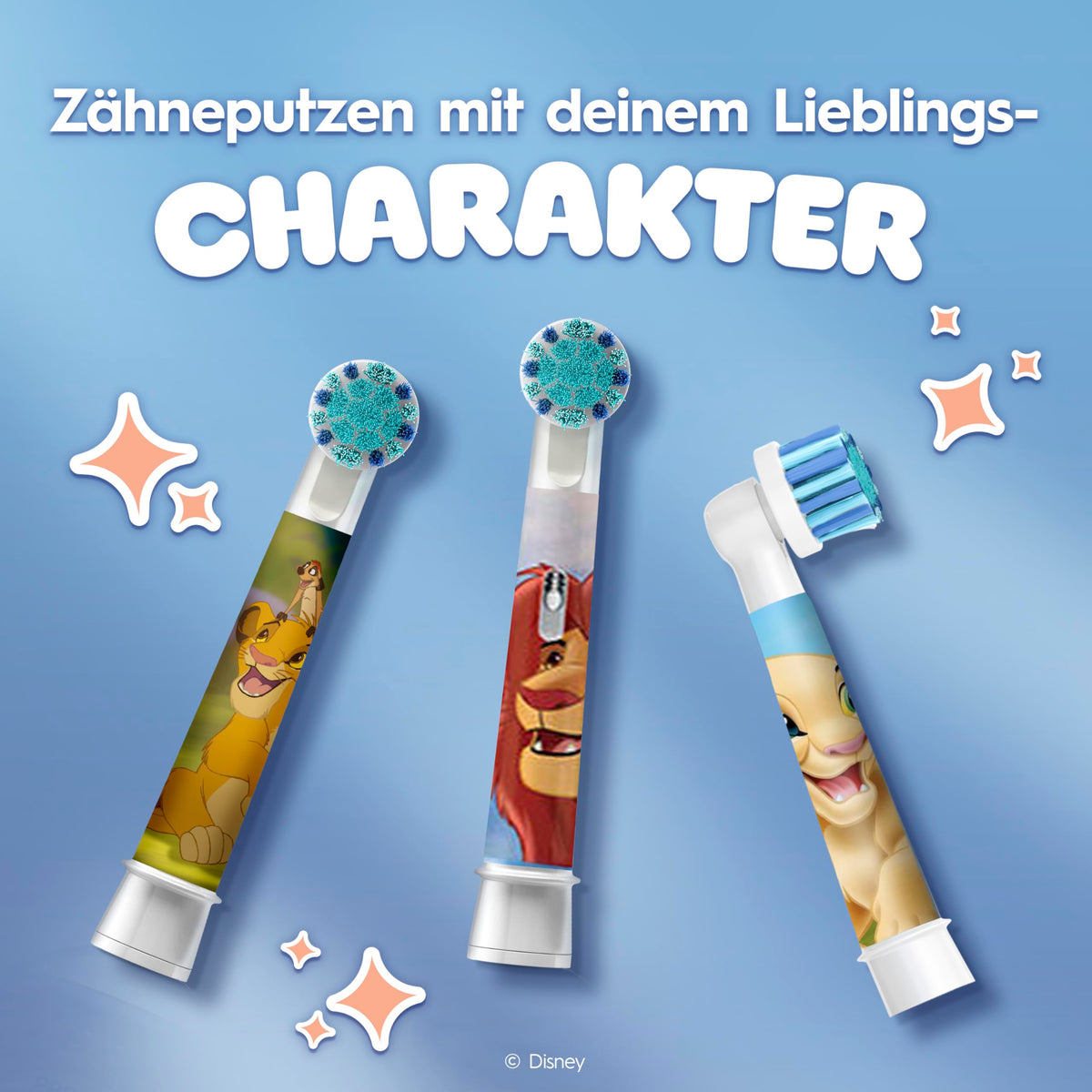 Oral-B perii de schimb Pro Kids 3+ Disney Regele Leu, Alb, 8 bucăți - 8006530035835