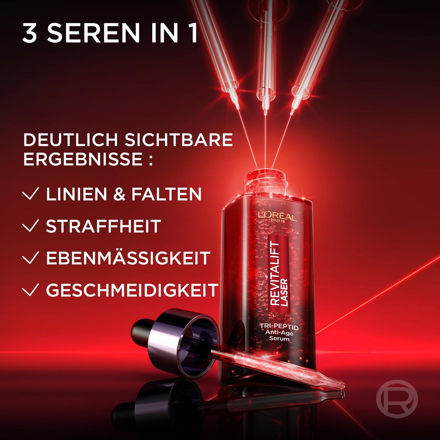 L'Oréal Paris Triple Power Anti-Aging Set, Serum 30 ml and Day Cream 50 ml, with triple effect, against wrinkles, with Pro-Retinol, Hyaluronic acid and Vitamin C, Revitalift Laser, Amazon Exclusive