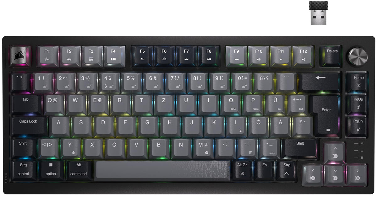 CORSAIR K65 Plus Wireless 75% RGB tastatur mecanică de gaming - CH-91D401L-DE