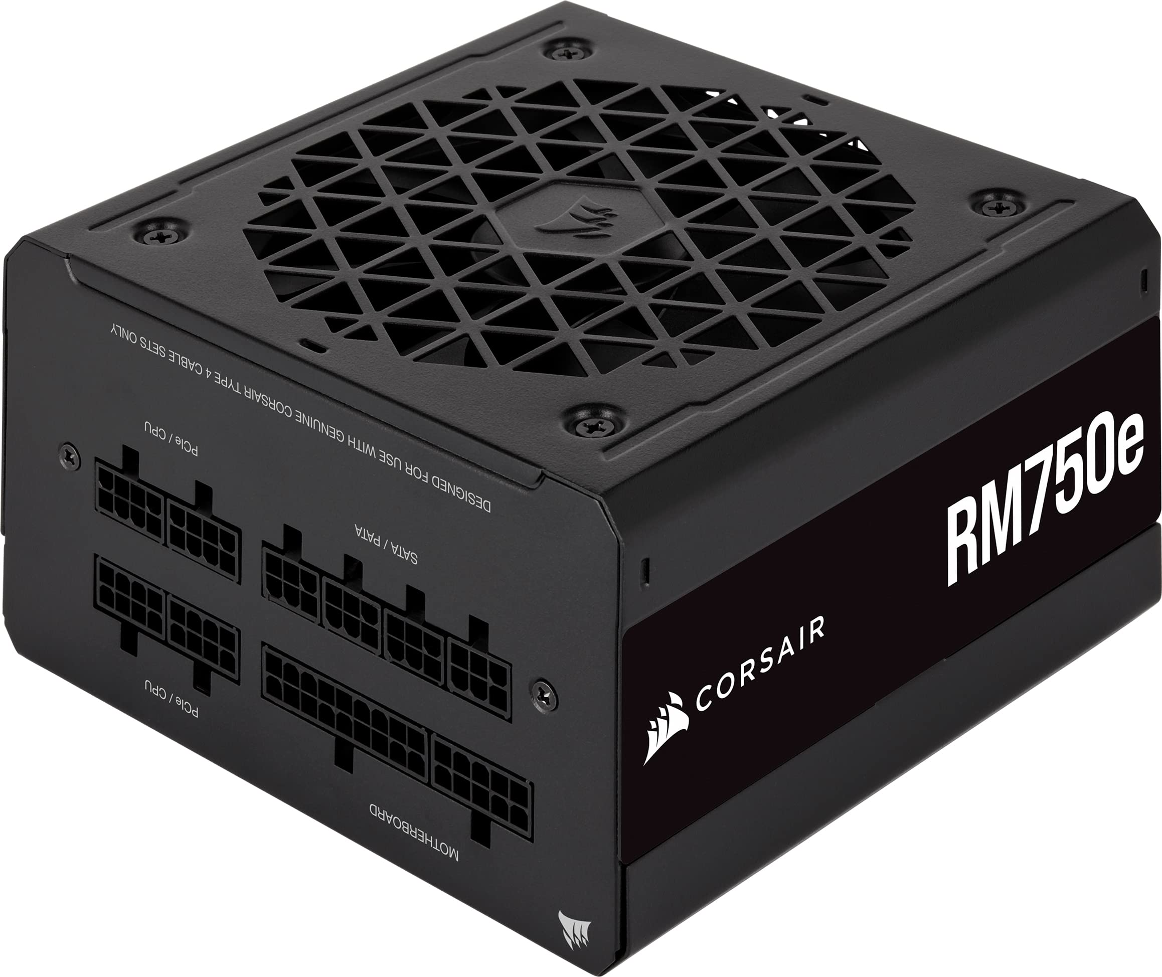 Corsair RM750e (2023) Fully Modular Low Noise ATX Power Supply - ATX 3.1 and PCIe 5.1 Compatible - 105°C Capacitors - 80 PLUS Gold Efficiency - Modern Standby Support - Black - CP-9020262-EU