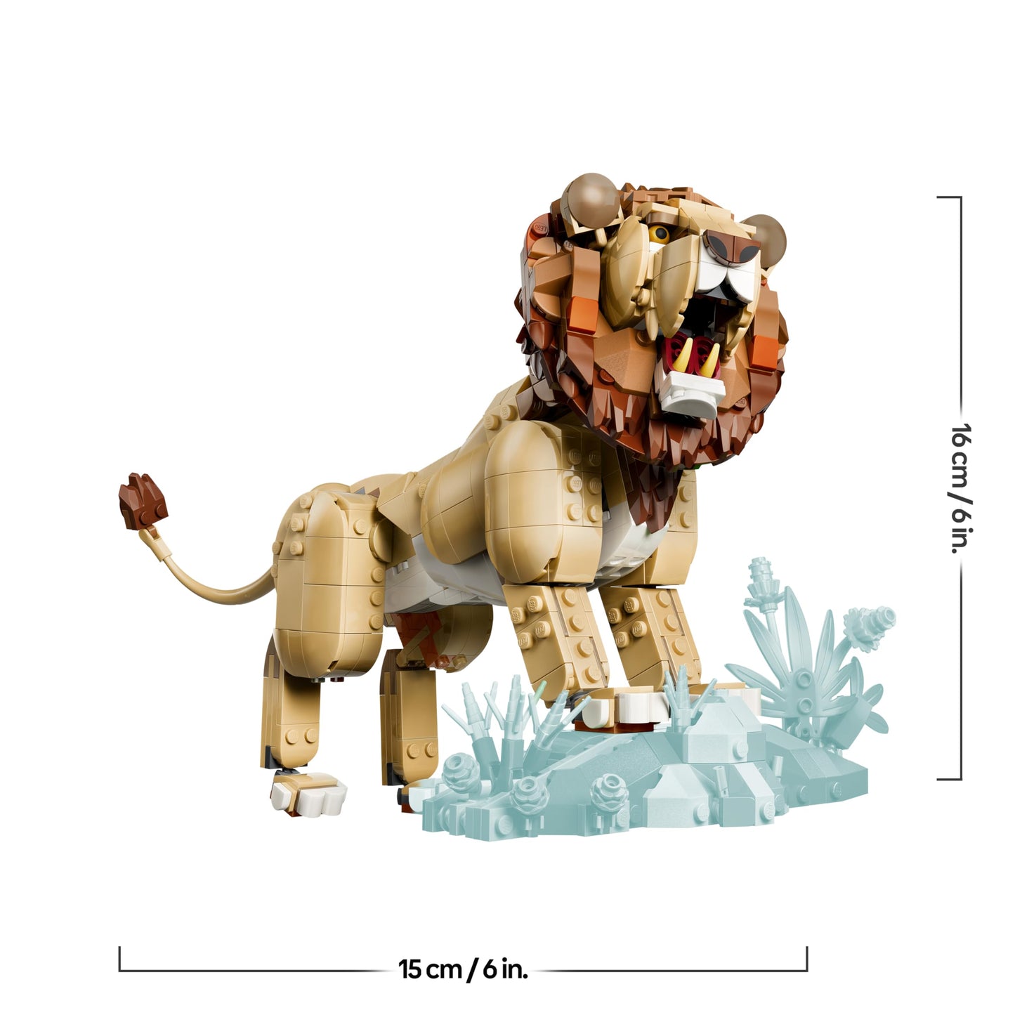 LEGO Creator 3-in-1 set Wild Animals: Majestic Lion - building set for children aged 9 and up - lion, lioness or 2 lion cubs to build, play and display - gift - 31386