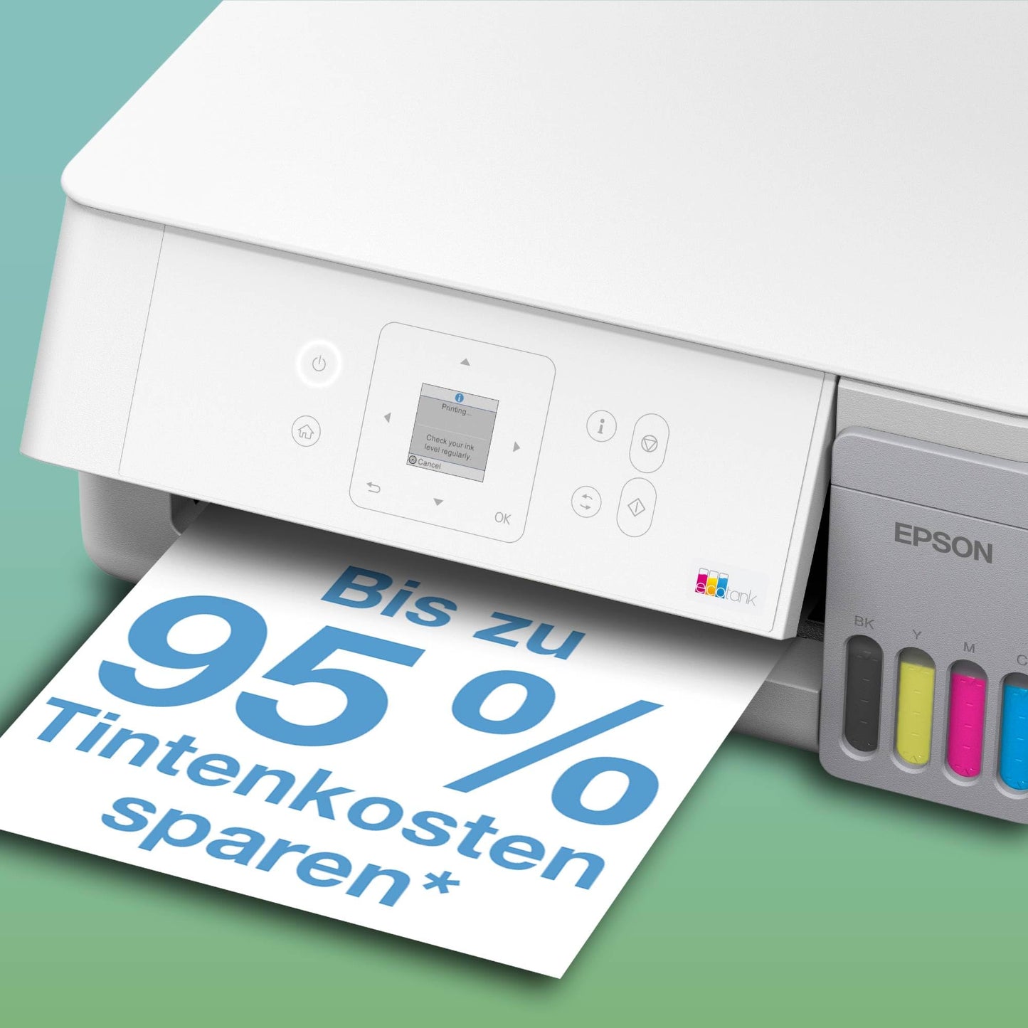 Epson EcoTank ET-2926 | For busy households | Wi-Fi | A4 | Print, Copy, Scan | LC display | AirPrint compatible | Compact | Contains up to 3 years of ink