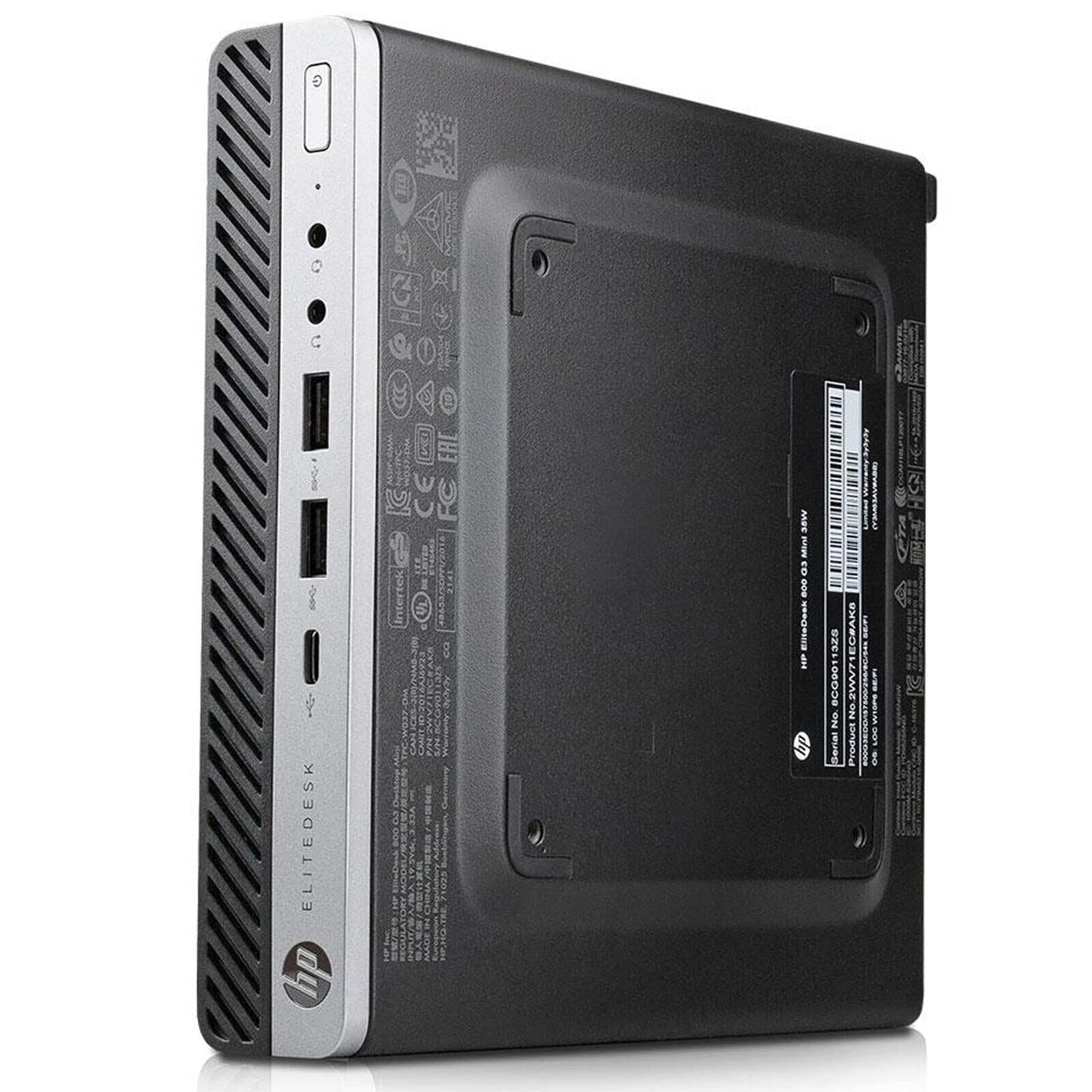 HP Desktop PC EliteDesk 800 G3 Mini, processor Core i5-6400T, RAM 8 GB SSD, hard drive 240 GB, Windows 11 Pro (refurbished) - 800G3-MINI-6400T
