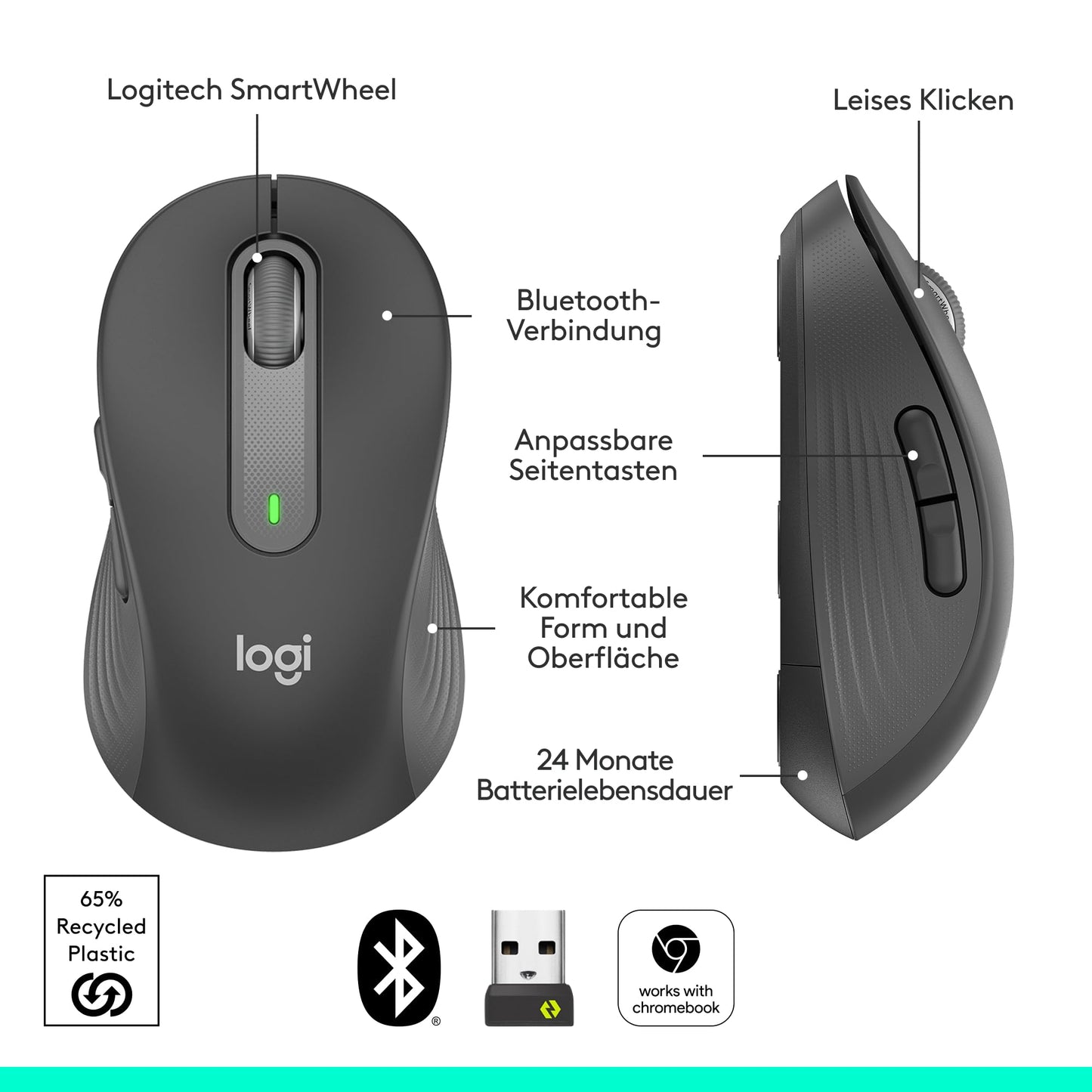 Logitech Signature M650 L Wireless Mouse (910-006236)