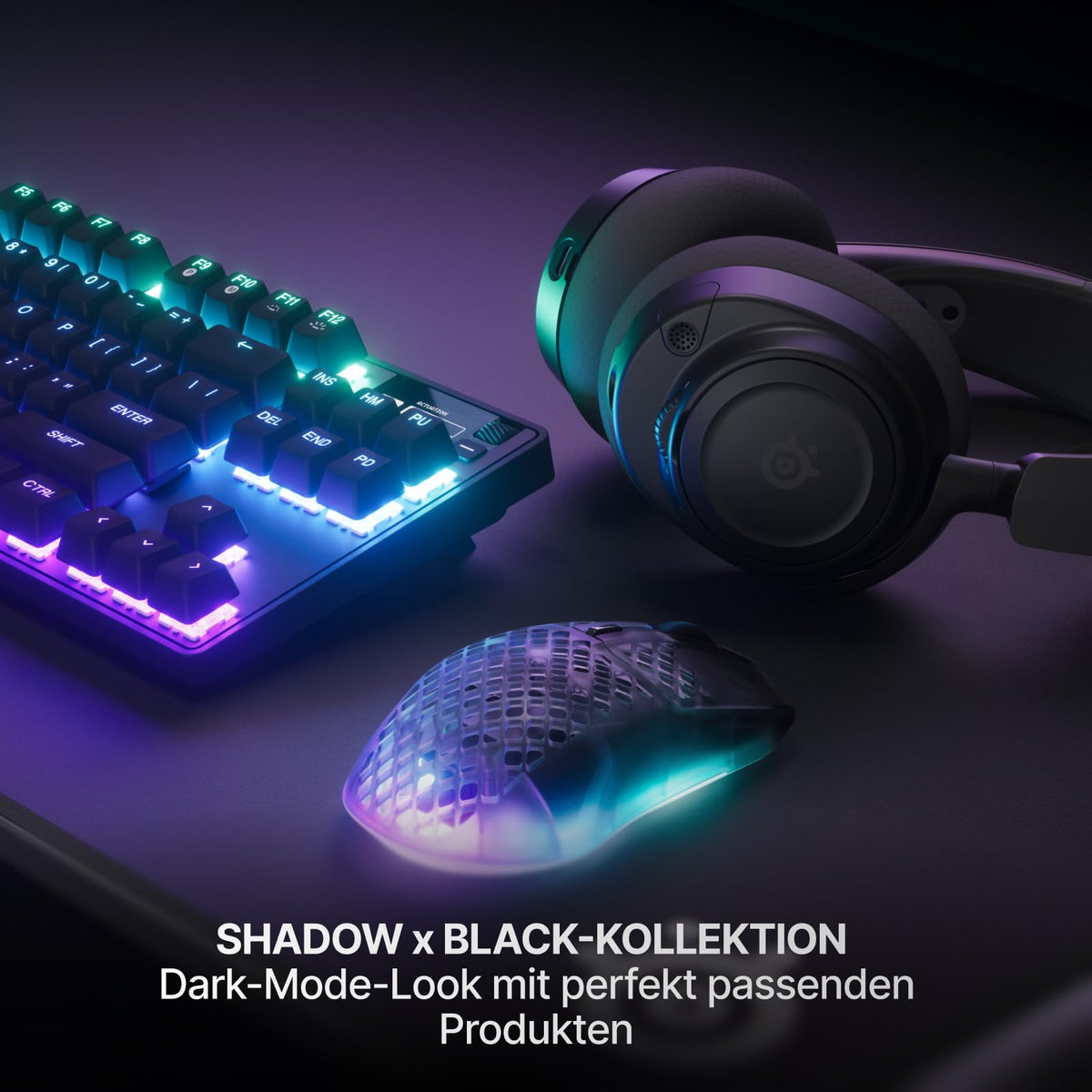 SteelSeries Aerox 3 Wireless Gen 2 – Ultra-light 68g gaming mouse, 4K polling, 26K DPI optical sensor, 200 hours battery life, IP54, 80 million clicks, RGB, pure PTFE glide feet, Shadow. - 62717