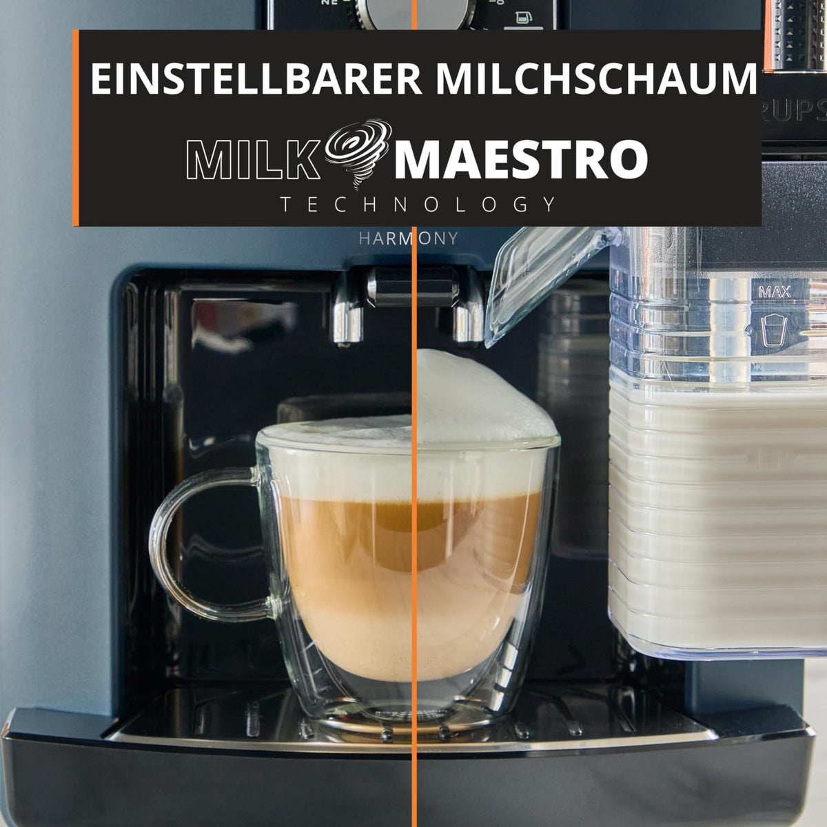 KRUPS Harmony Milk Fully Automatic Coffee Machine, 5 Coffee Specialties - EA5094E0