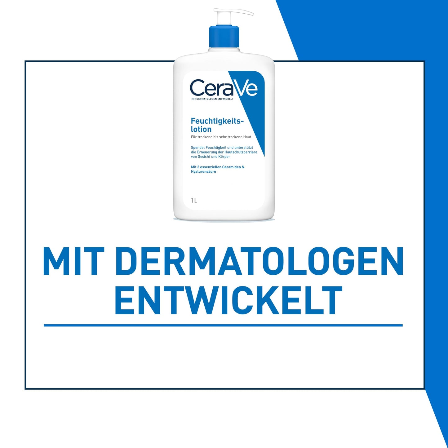 CeraVe moisturizing lotion, light body lotion suitable for dry to very dry skin and skin prone to neurodermatitis, for body and face, with hyaluronic acid and 3 essential ceramides, 976ml - MB106300