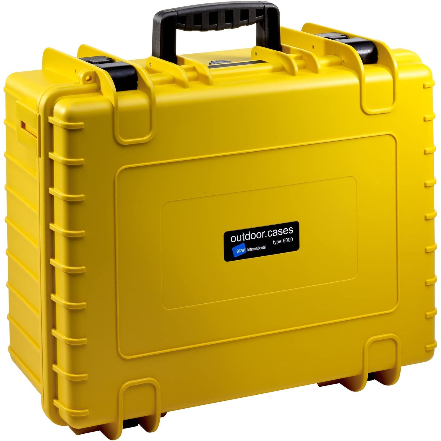 B&W International transport case Outdoor 6000 (PP.326) yellow - with cube foam - waterproof (IP67), dustproof, impact-resistant & extremely robust. - 6000/Y/SI