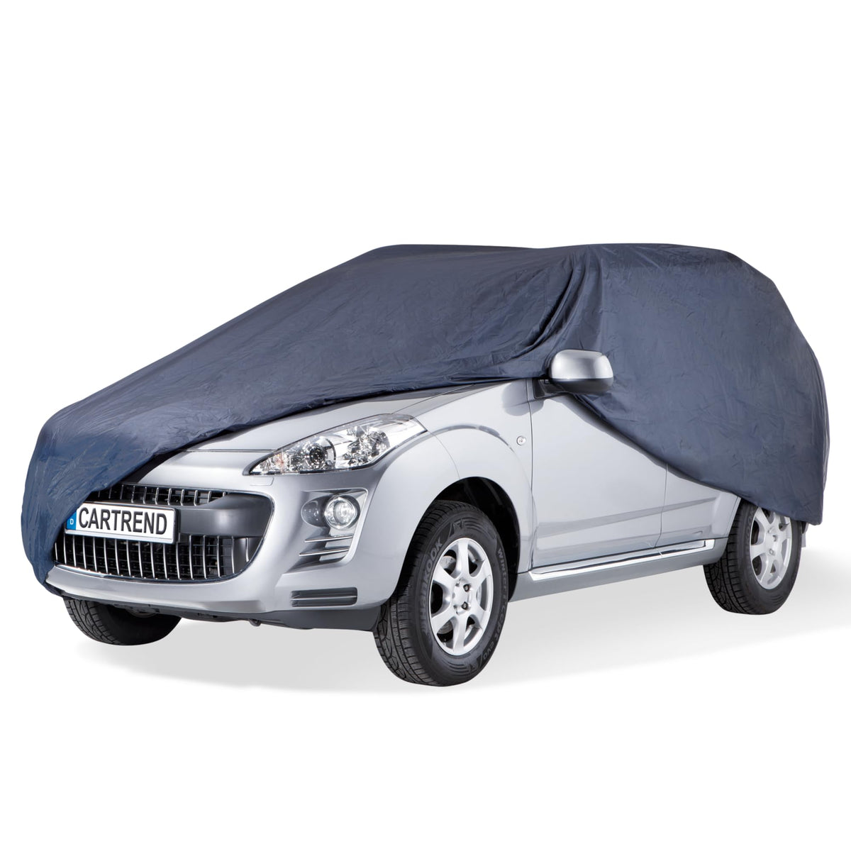 cartrend Vollgarage "New Generation", husă pentru mașină, rezistentă la intemperii, lavabilă, din poliester albastru, cu geantă de depozitare, pentru SUV-uri, dimensiuni 503 x 213 x 172 cm - 70337