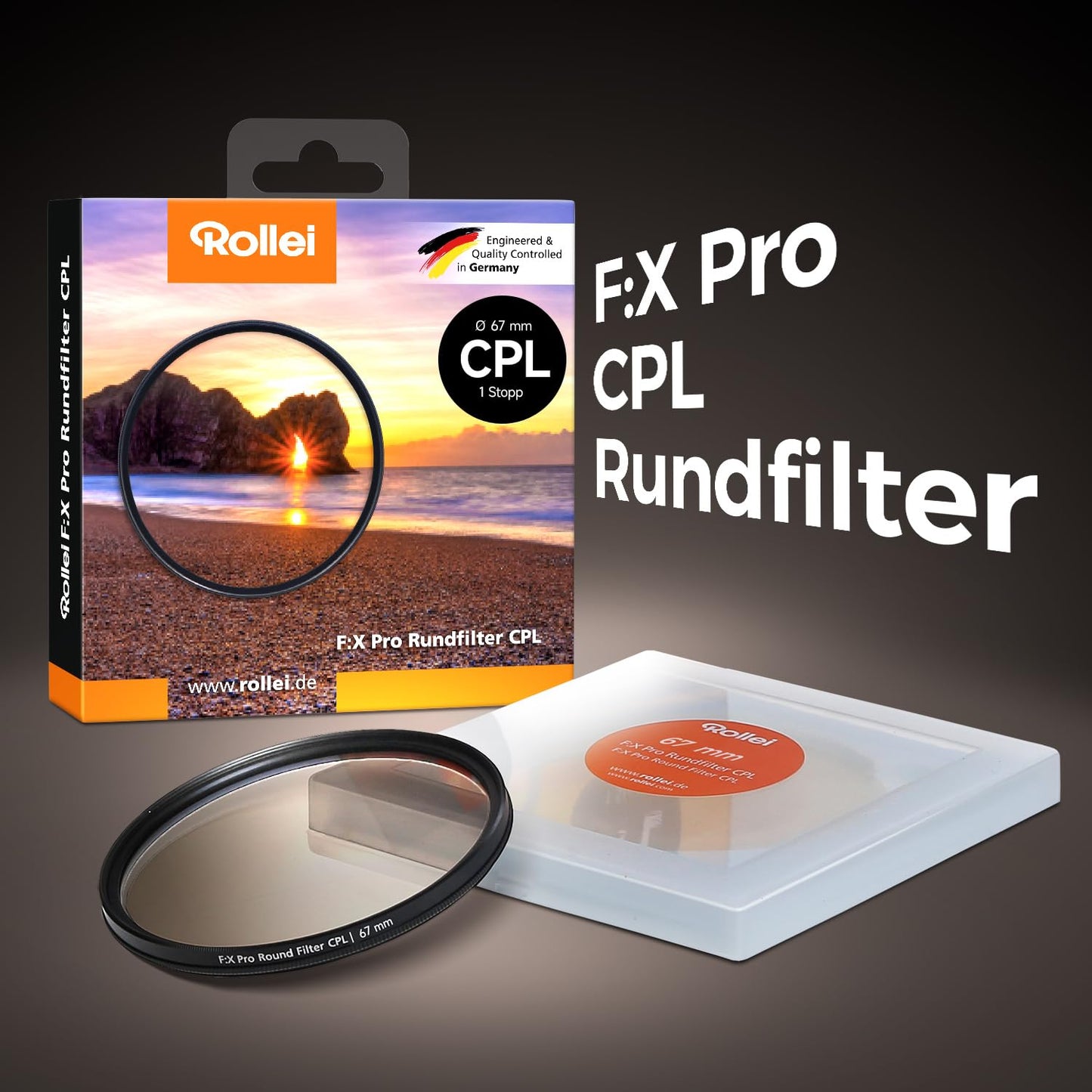 Rollei F:X Pro CPL round filter 77mm circular polarizing filter for lenses - 26249