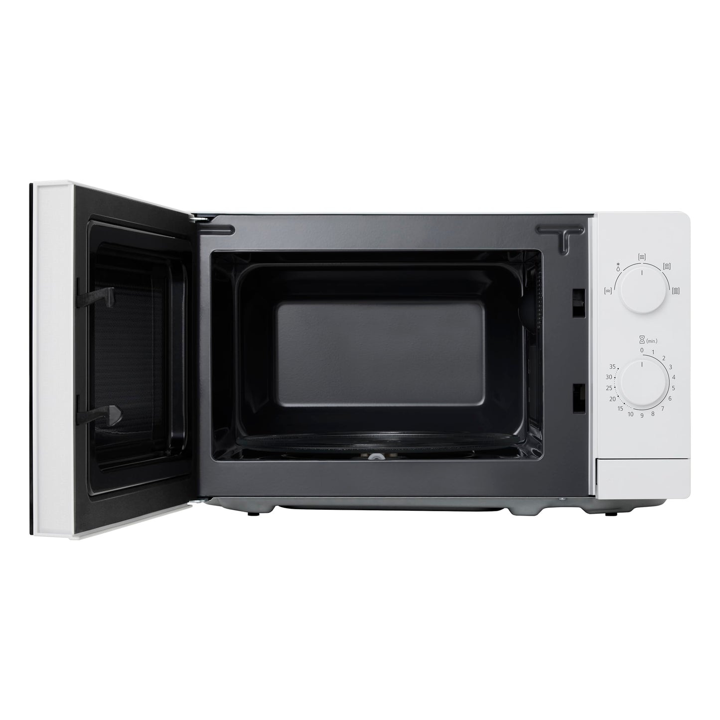 LG MS2082H Solo microwave (20 L, 700 W) with easy operation (5 power levels, double rotary control, LED lighting), white
