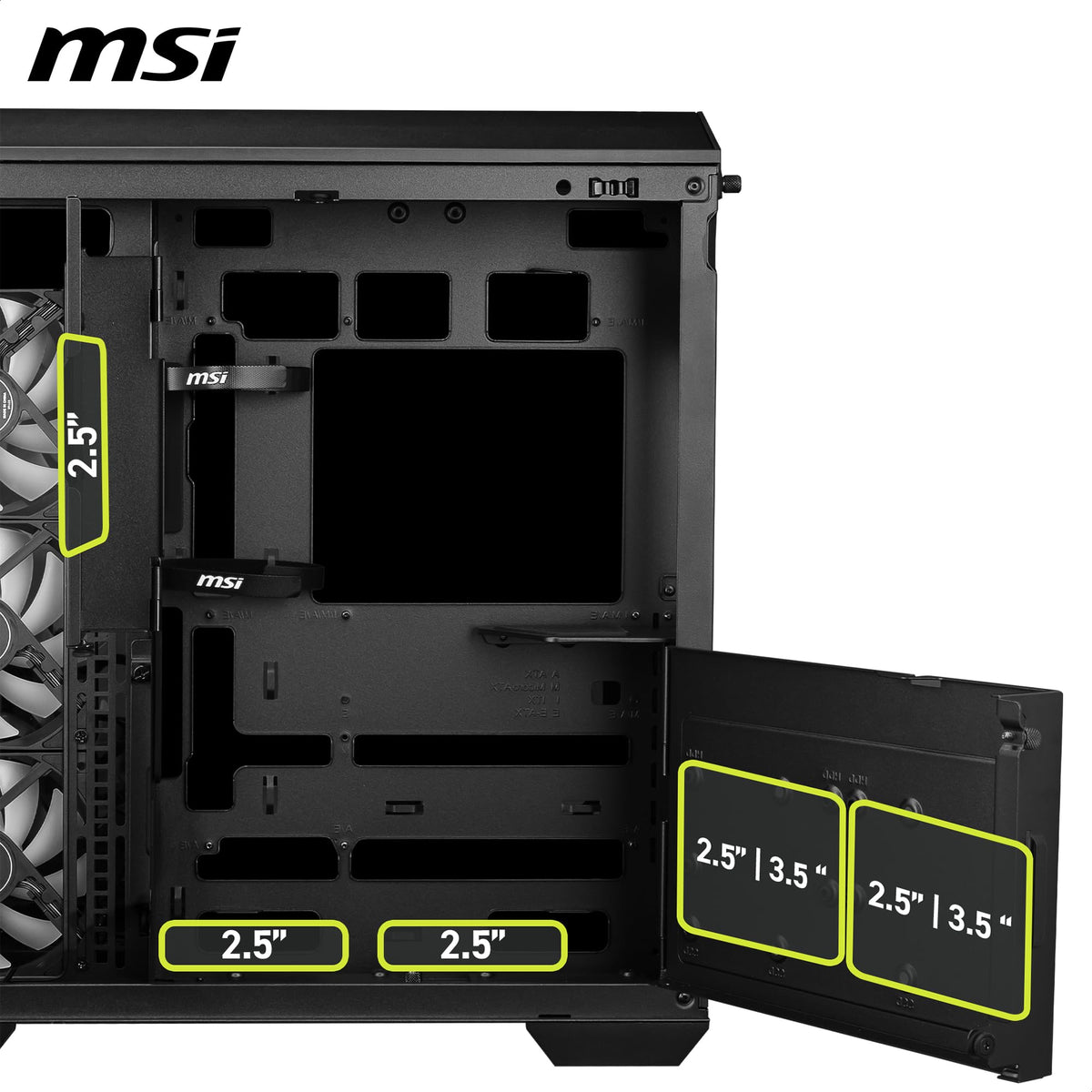 MSI MAG Pano 100R PZ - ATX PC Case - 306-7G26R21-HH9