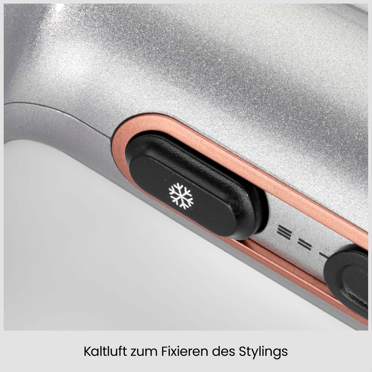 BaByliss Cosmos Uscător de păr ușor cu difuzor – 2100W Uscător puternic și elegant, tehnologie cu ioni împotriva frizz-ului, 3 niveluri de căldură și 2 viteze ale ventilatorului, argintiu, D580DE