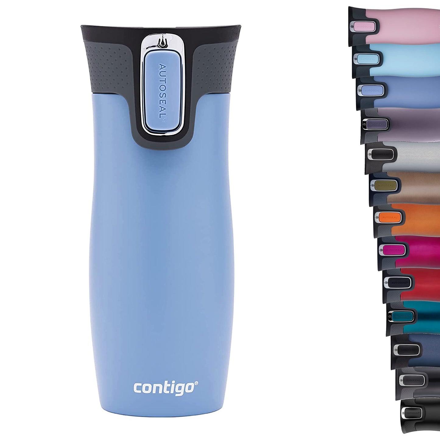 Contigo unisex adult West Loop Autoseal thermal mug, stainless steel insulated mug, coffee mug to go, BPA free, leak-proof travel mug with easy-clean lid, keeps warm for up to 5 hours, 470 ml, Earl Grey - CONTIGEARLGREY