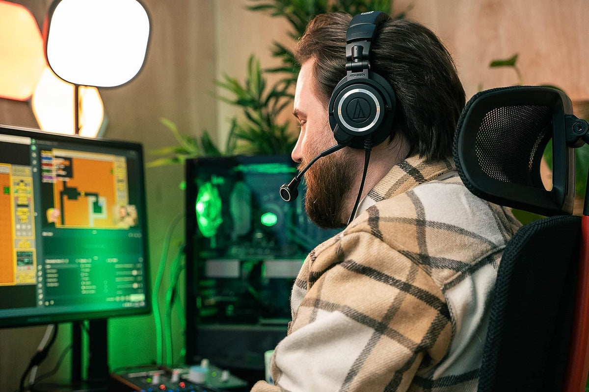 Căști de streaming Audio-Technica M50xSTS StreamSet cu conector XLR negru - ATH-M50xSTS