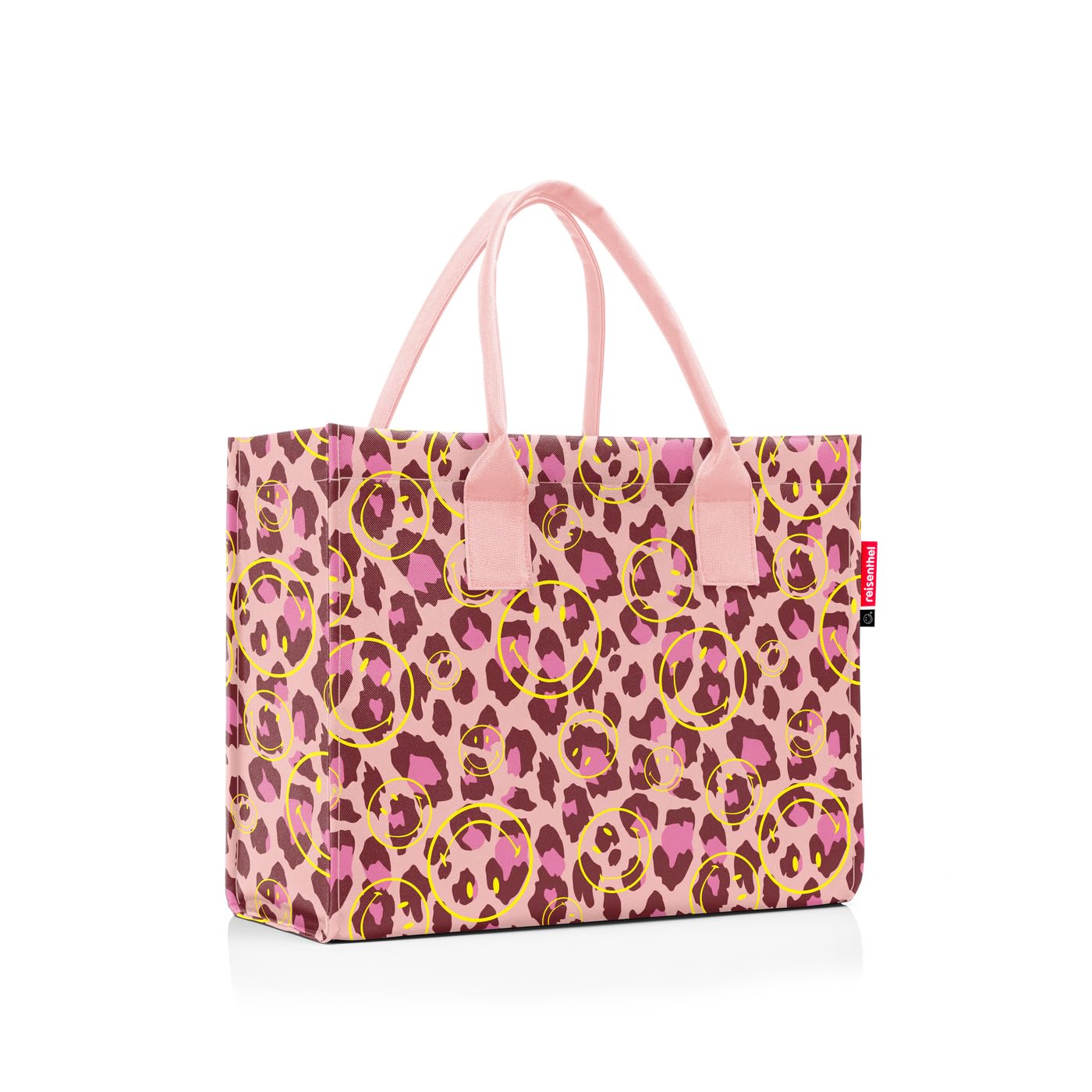 reisenthel daily shopper smiley® leo blush – modern, straightforward shopper for every occasion - practical handbag, large enough for your purchases and everyday items - DN3107