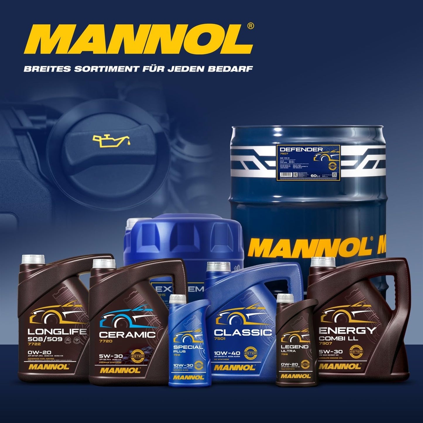 MANNOL 7715 engine oil 5W-30 Longlife 504 00/507 00, 20L, synthetic - MN7715-20
