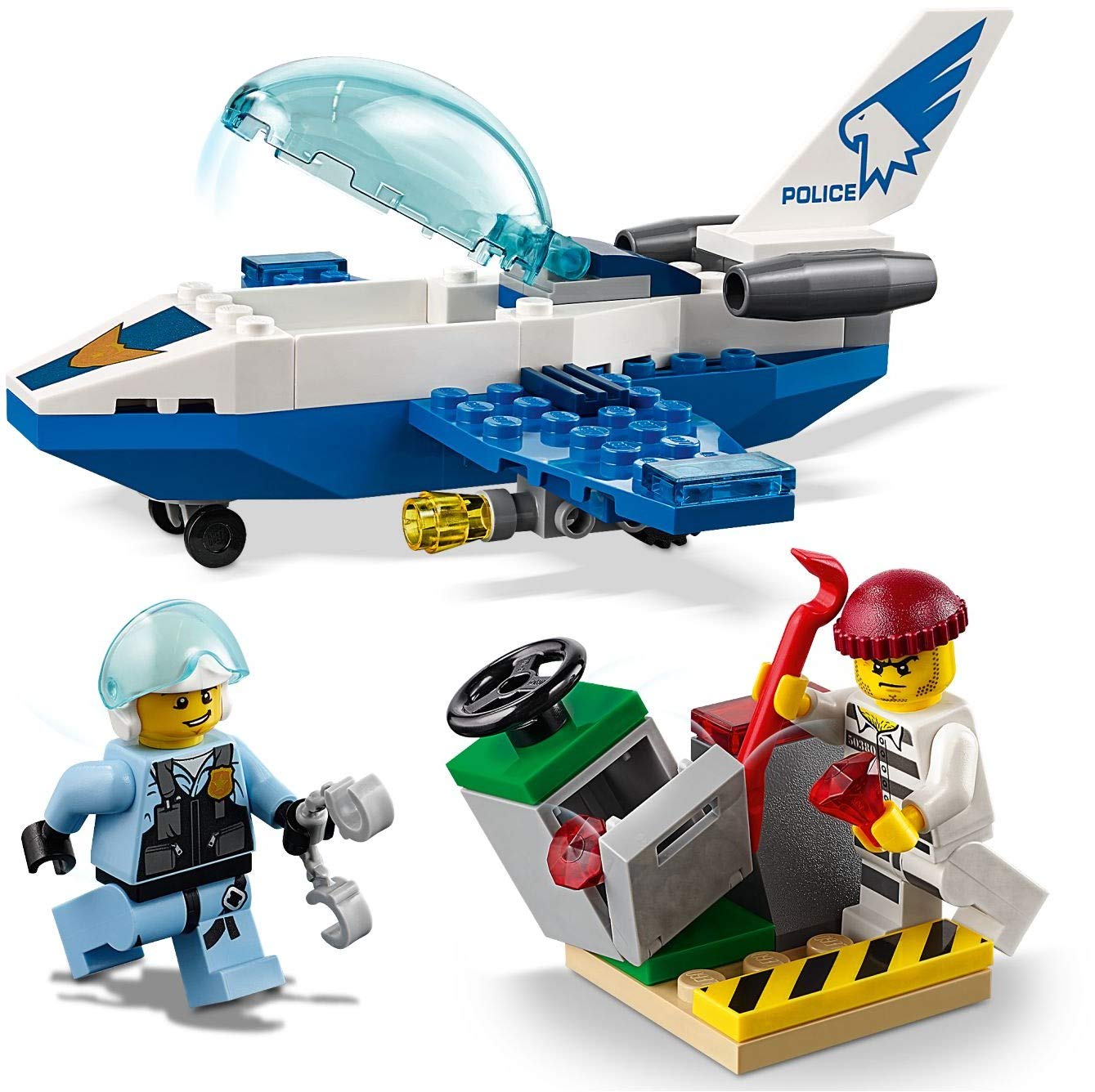 LEGO 60206 City Police Airplane Patrol, Airplane Toys, Easy to Build Toys for Kids