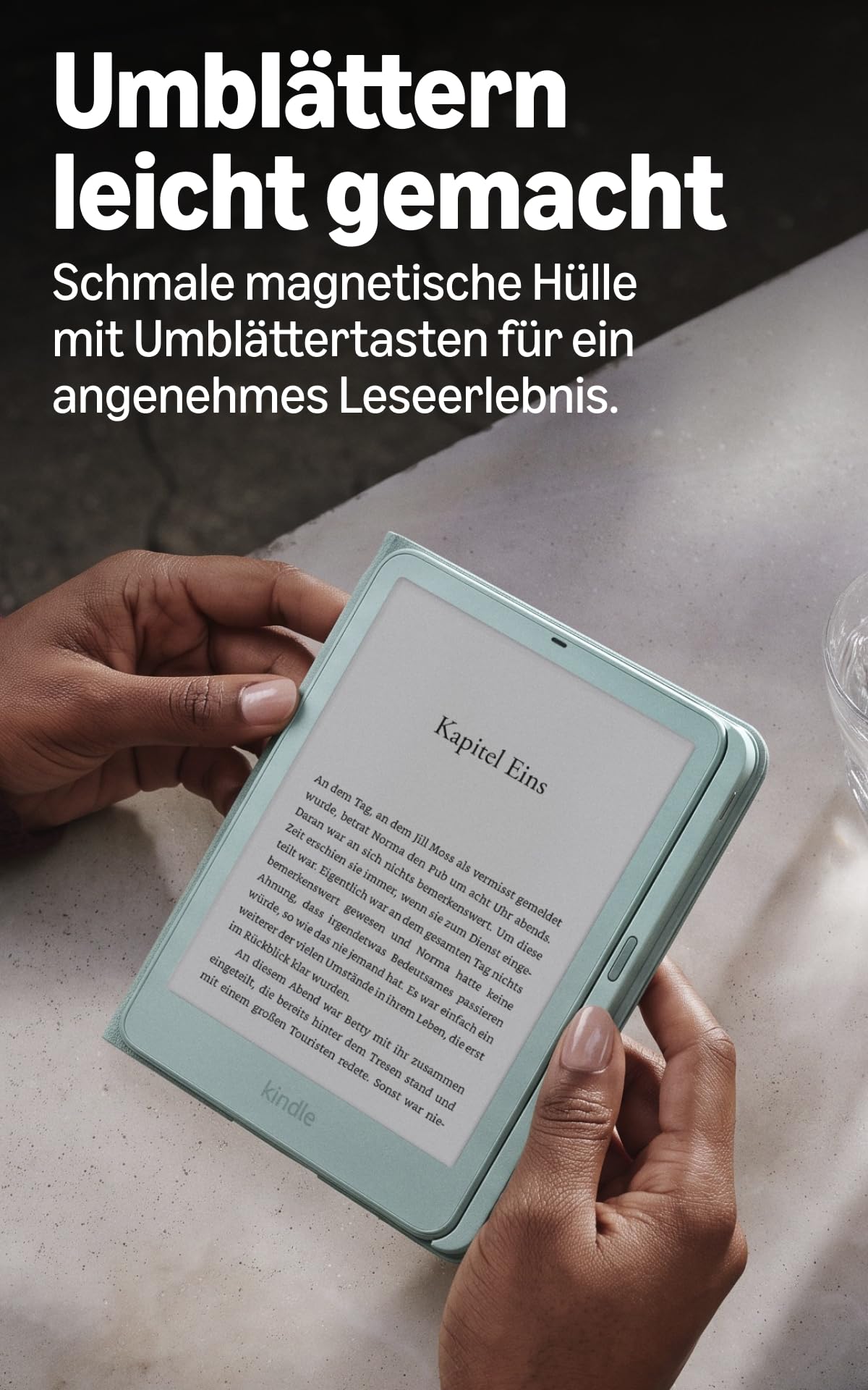 Amazon Kindle Paperwhite Signature Edition 32 GB (Cea mai recentă generație), mai subțire, nou design din aluminiu, display de 7 inci, iluminare frontală cu ajustare automată - Verde ocean. - Z4P36D