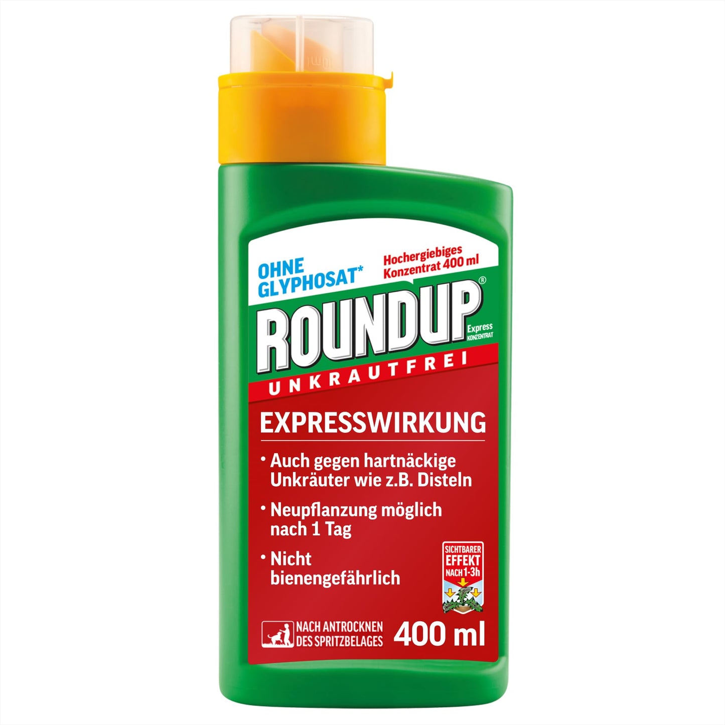 Roundup Weed Free Express Concentrate 400ml against weeds in the garden - 3286
