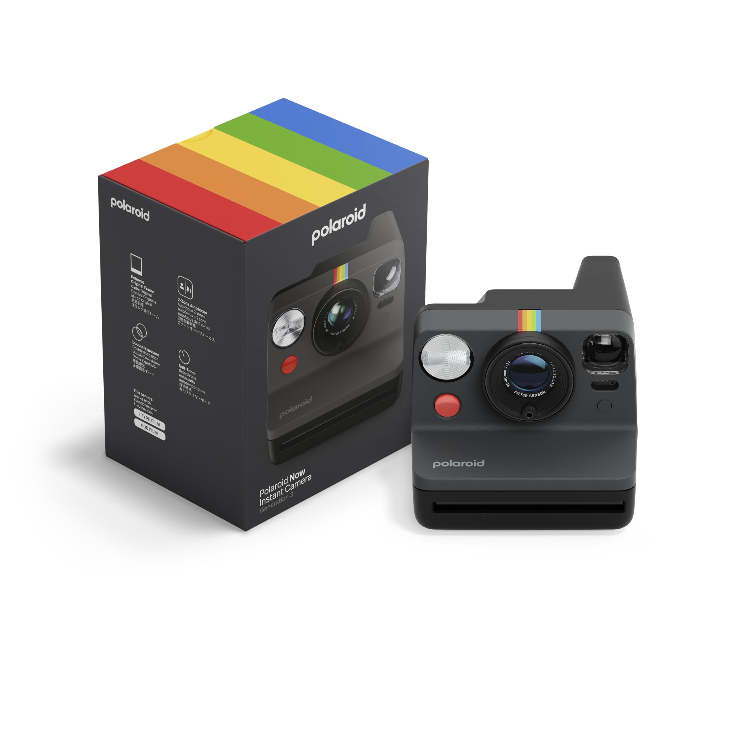 Polaroid – Now Generation 3 – Instant Camera – Black (9154)