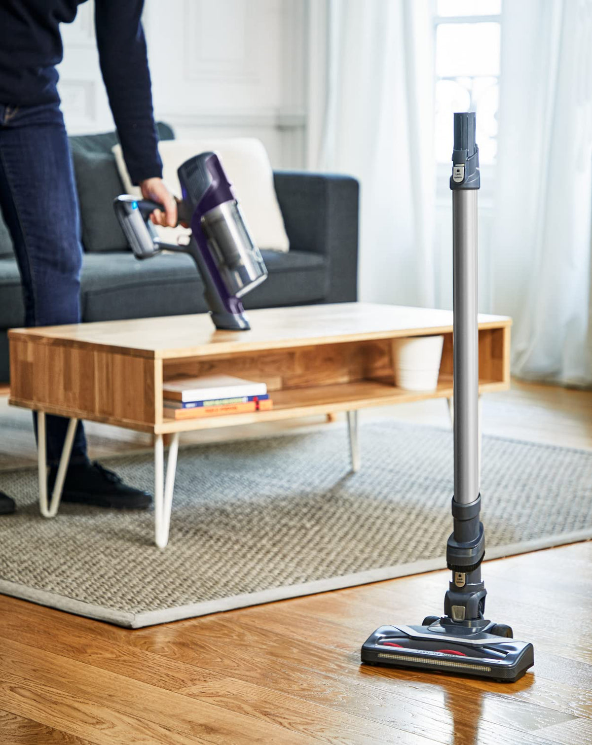 Rowenta X-PERT 6.60 Cordless Vacuum Cleaner, cordless, speed control for floor/surface, automatic speed adjustment, boost trigger, up to 45 minutes battery life, removable battery. - RH6821WO